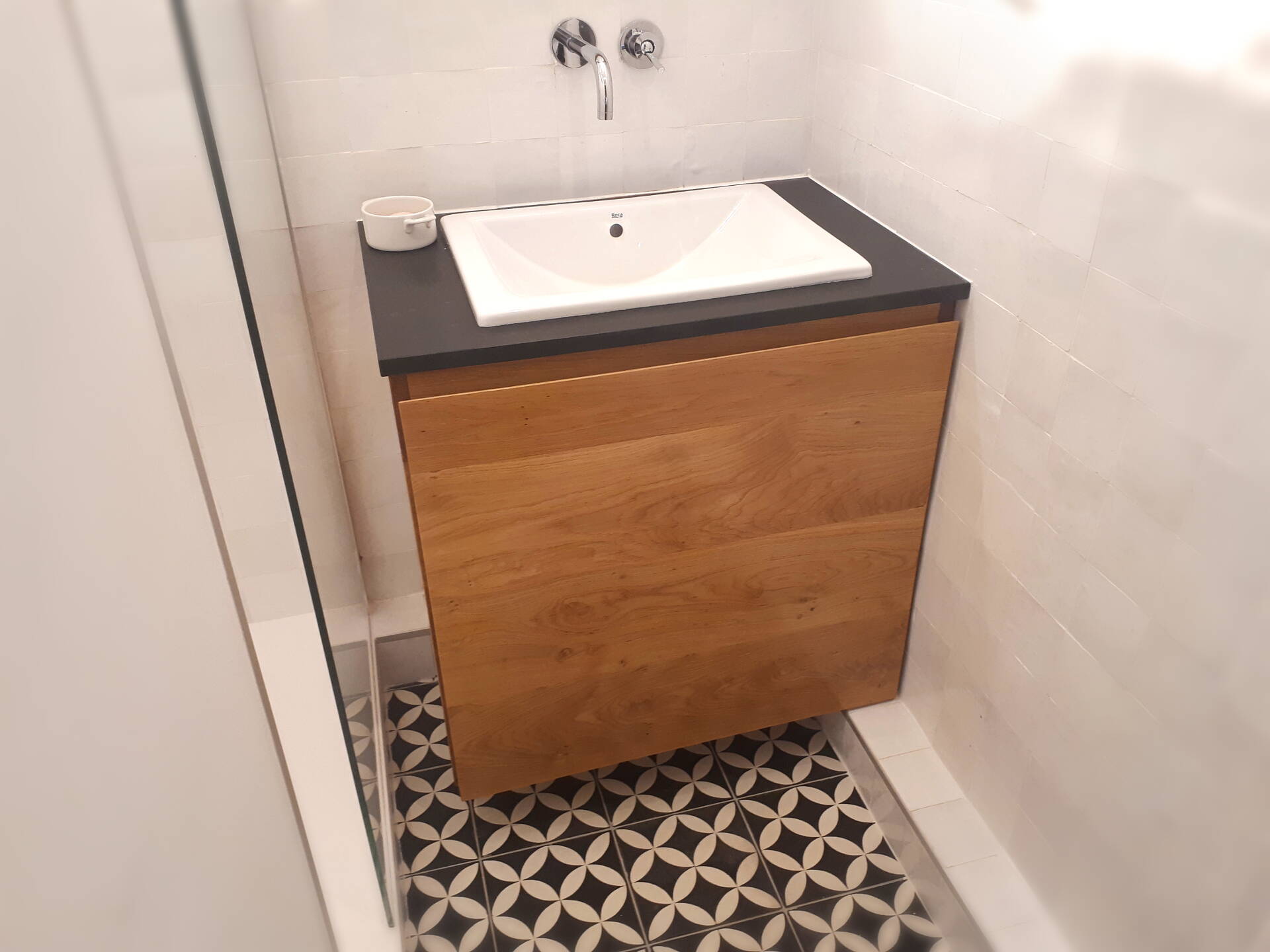 Meuble de salle de bain suspendu - Atelier LEMAN